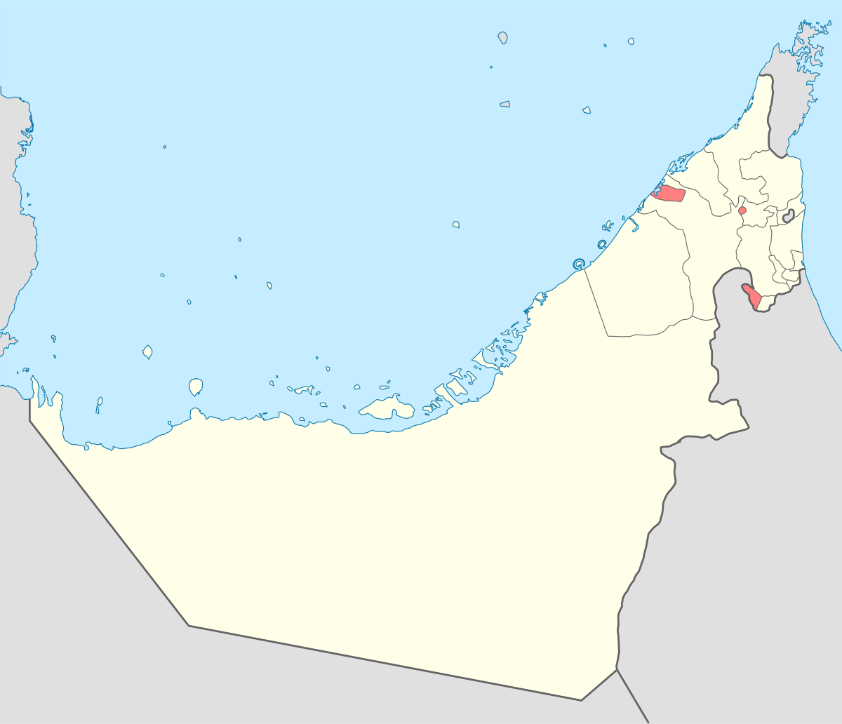 ملف:Map of Ajman blank.svg - المعرفة