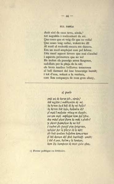 ملف:Textes catalans avec leur transcription phonétique (1915).djvu