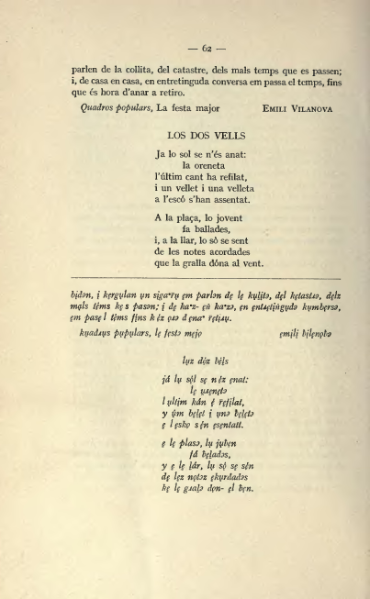 ملف:Textes catalans avec leur transcription phonétique (1915).djvu