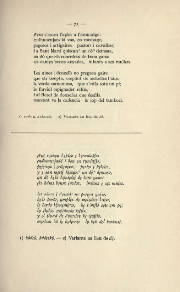 ملف:Textes catalans avec leur transcription phonétique (1915).djvu