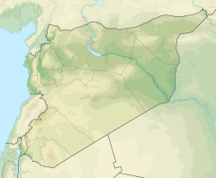 خريطة تظهر موقع أوغاريت على الساحل السوري
