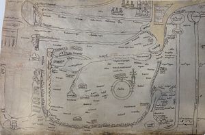 A detailed map of Palestine from the century