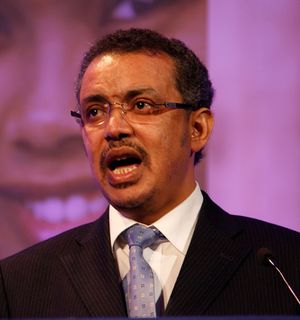 Dr. Tedros Adhanom Ghebreyesus, Minister of Health, Ethiopia, speaking at the London Summit on Family Planning (7556214304) (cropped).jpg