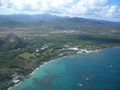 View from a hilltop overlooking a beach resort – June 2006