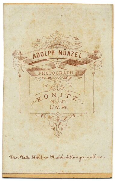 ملف:Adolph Münzel Konitz Rückseite.jpg