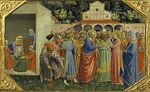 Angelico, predella dell'annunciazione 01 natività e sposalizio della vergine.JPG