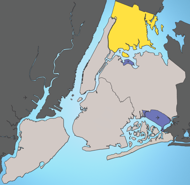 ملف:Bronx Highlight New York City Map Julius Schorzman.png