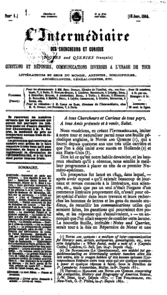 ملف:L’Intermédiaire des chercheurs et curieux, 1864.djvu