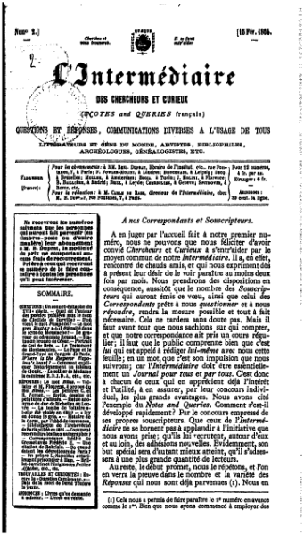 ملف:L’Intermédiaire des chercheurs et curieux, 1864.djvu
