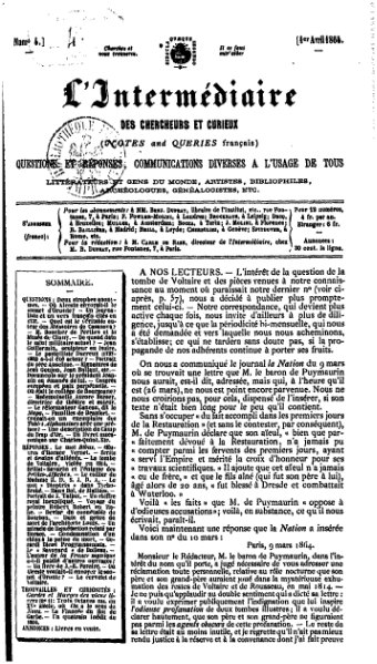 ملف:L’Intermédiaire des chercheurs et curieux, 1864.djvu