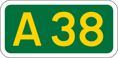 ملف:UK road A38.svg