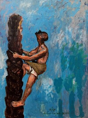 لوحة من مجموعة "انقلاب 14 تموز" لعلي آل تاجر