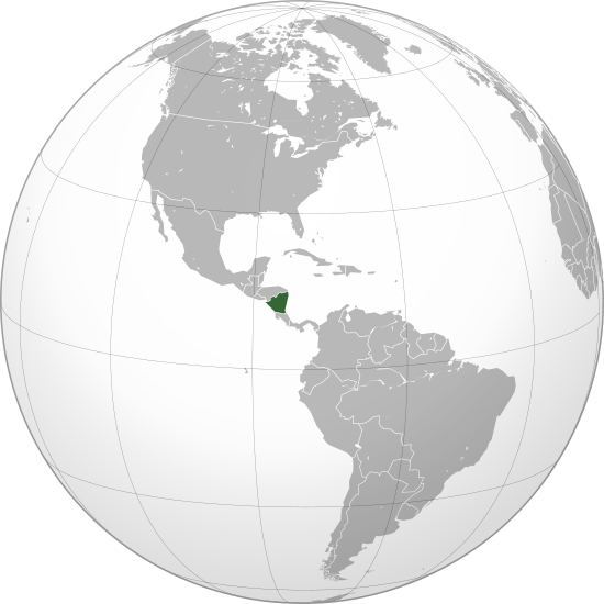 ملف:Nicaragua (orthographic projection).svg