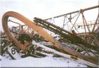 倒壊したワルシャワラジオ塔