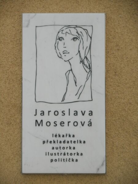 ملف:Jaroslava Moserova plaque.jpg