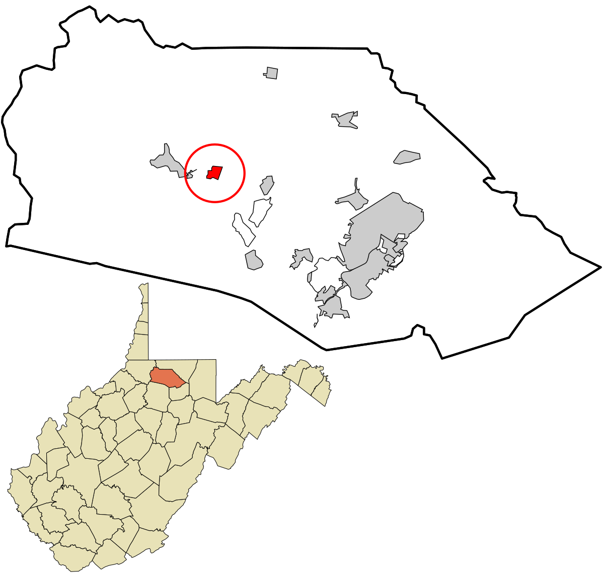 ملفMarion County West Virginia incorporated and unincorporated areas