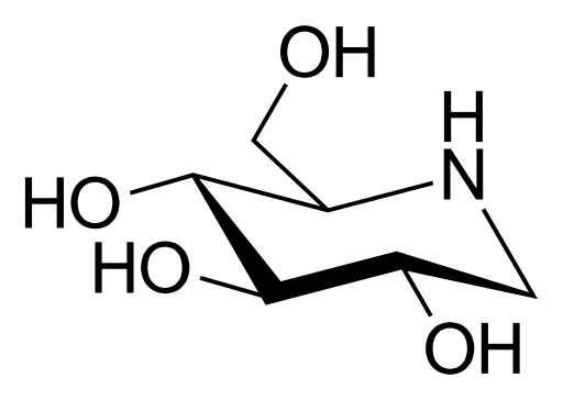 ملف:1-Deoxynojirimycin.svg