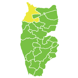 موقع ناحية مركز بانياس في محافظة طرطوس.