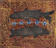 Depicted in a 14th western British Book of Hours