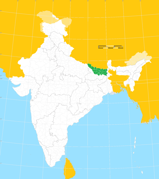 ملف:Tirhut region in India.png