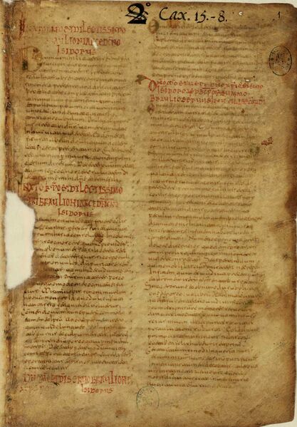 ملف:Etymologiae Codex Toletanus f1r.jpeg