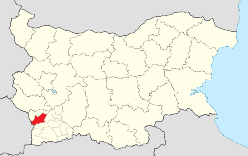 ملف:Simitli Municipality Within Bulgaria.png