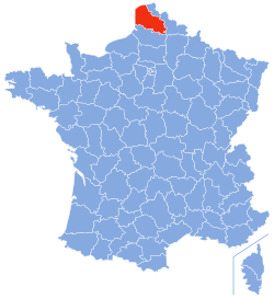 Location of Pas-de-Calais in France