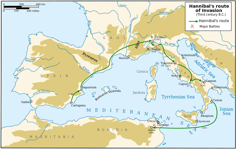 ملف:Hannibal route of invasion-en.svg