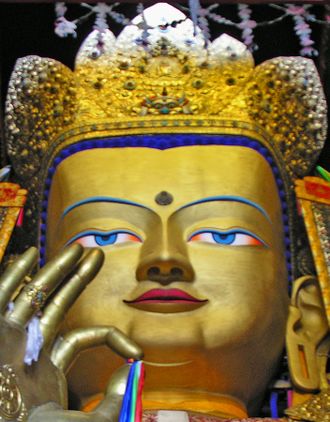 Maitreya Buddha at Tashilhunpo, Tibet (cropped).jpg