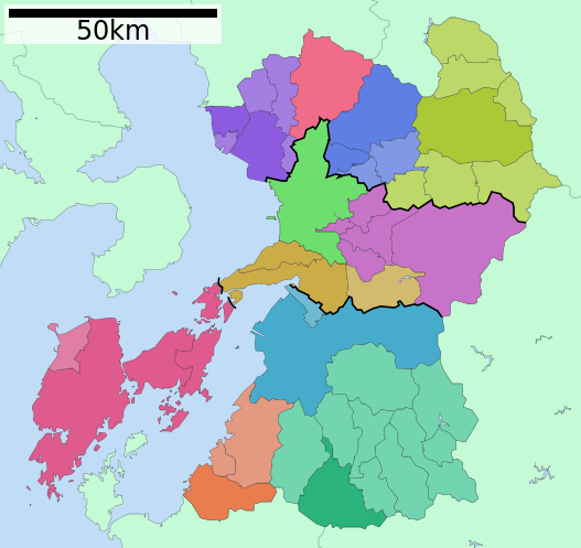 ملف:Kumamoto Prefecture regions map.svg