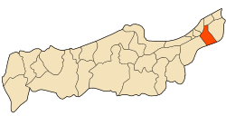 Location of Chaiba within Tipaza Province