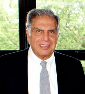 Prof Phillip Ruffles, Ratan Tata, Lord Bhattacharyya, Paul Barrett, Dr Ralf Speth (cropped).jpg