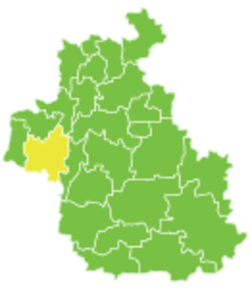 موقع ناحية مركز جسر الشغور في محافظة إدلب