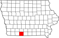 Map of Iowa highlighting