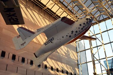 SpaceShipOne, first private space ship to carry a human crew (2004)