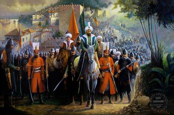 محمد الفاتح على رأس جيشه متجها إلى طرابزون.