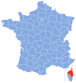 Location of Haute-Corse in France
