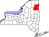 State map highlighting Essex County