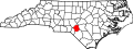 State map highlighting Hoke County