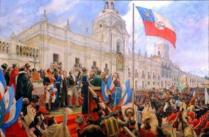 Portrait of the Chilean declaration of independence