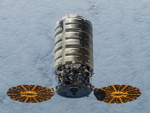 البديل المعزز من المركبة سيگنوس يقترب من محطة الفضاء الدولية.