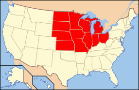 ملف:Map of USA Midwest.svg