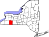 State map highlighting Allegany County