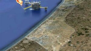 قطاع غزة وموقع حقل غزة مارين