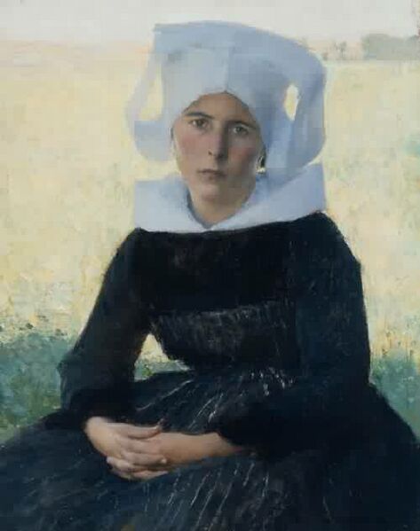 ملف:Pascal-Adolphe-Jean-Dagnan-Bouveret-xx-Woman-in-Breton-Costume-Seated-in-a-Meadow-1887.jpg