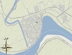 خريطة مدينة فوة.