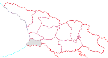 Ajaria (gray) within Georgia