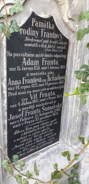 ملف:Hrob Josefa Franty Šumavského.jpg