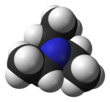 Spacefill model of triethylamine