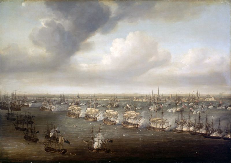 ملف:Nicholas Pocock - The Battle of Copenhagen, 2 April 1801.jpg